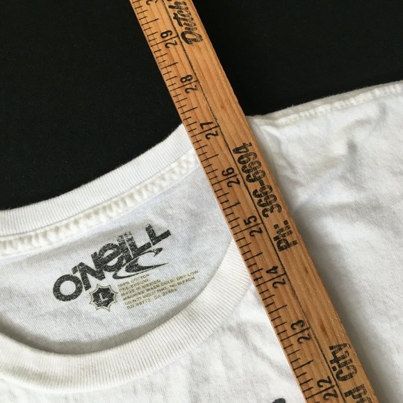 #87 O'Neill Co Short Sleeve White T-Shirt Men's L Crew-Neck Standard Fit Cotton - Picture 3 of 7